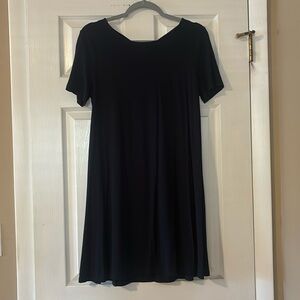 Loft outlet small navy blue dress with peek a boo back.  Great condition.